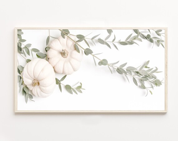 White Pumpkin, Thanksgiving Art Print