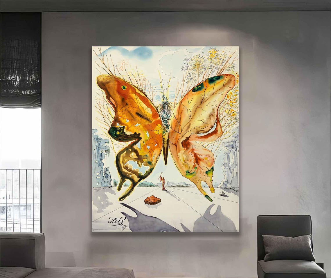 Salvador Dali Venus Butterfly Wall Art Print Salvador Dali Exhibition 1947 Poster Butterfly Poster Butterfly Surrealism Wall Art - Image 4