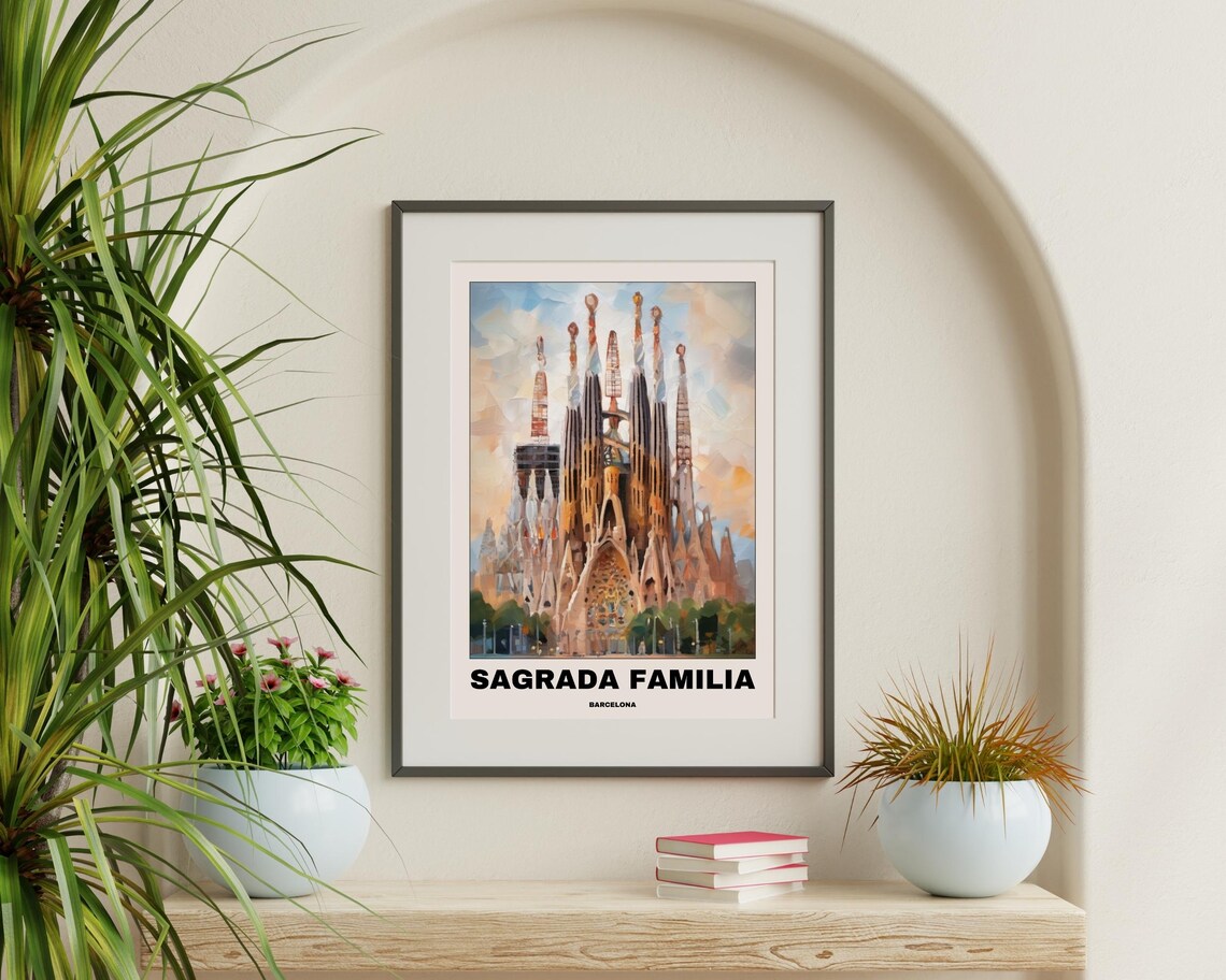 Sagrada Familia Barcelona, Modern Painting Art - Image 3