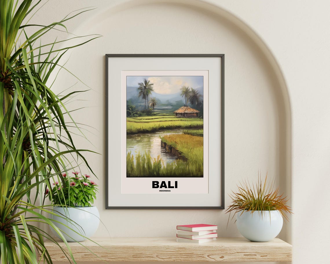 Bali Travel Poster, Scenic City Painting - Image 3