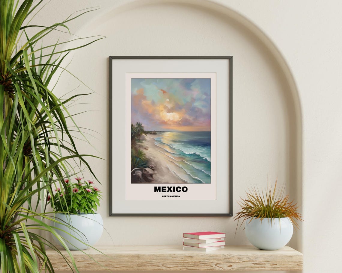 Mexico Beach Poster, Tropical Wall Art for Home - Image 2