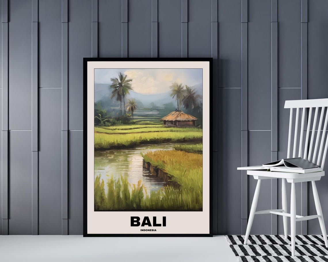 Bali Travel Poster, Scenic City Painting - Image 4