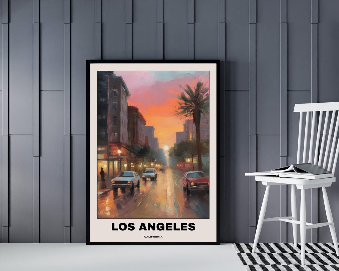 Los Angeles Poster Artwork, Minimalist Cityscape - Image 4