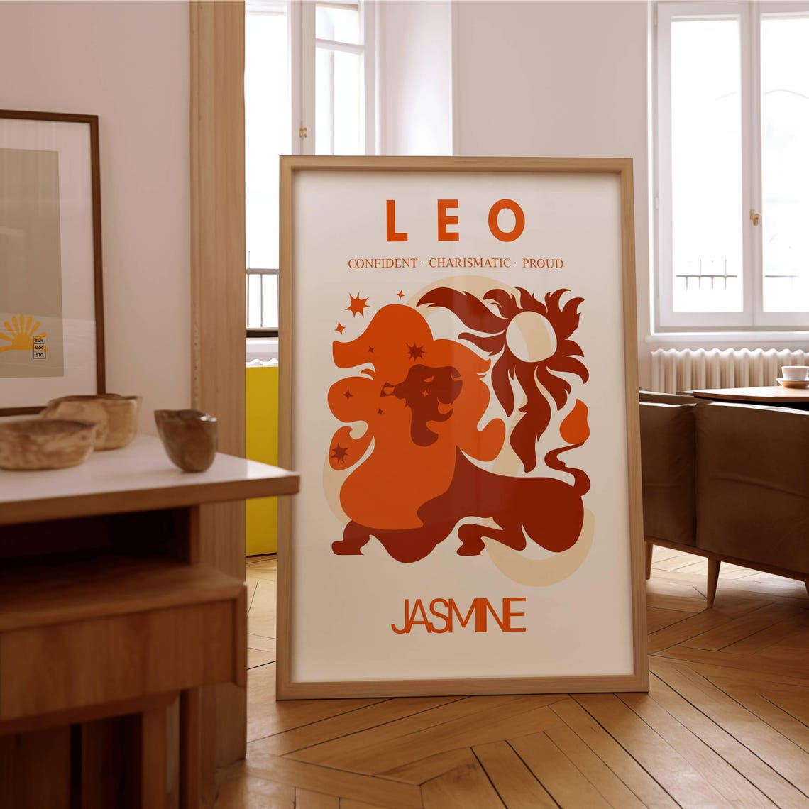 Custom Zodiac Star Sign Astrology Gift, Leo Poster