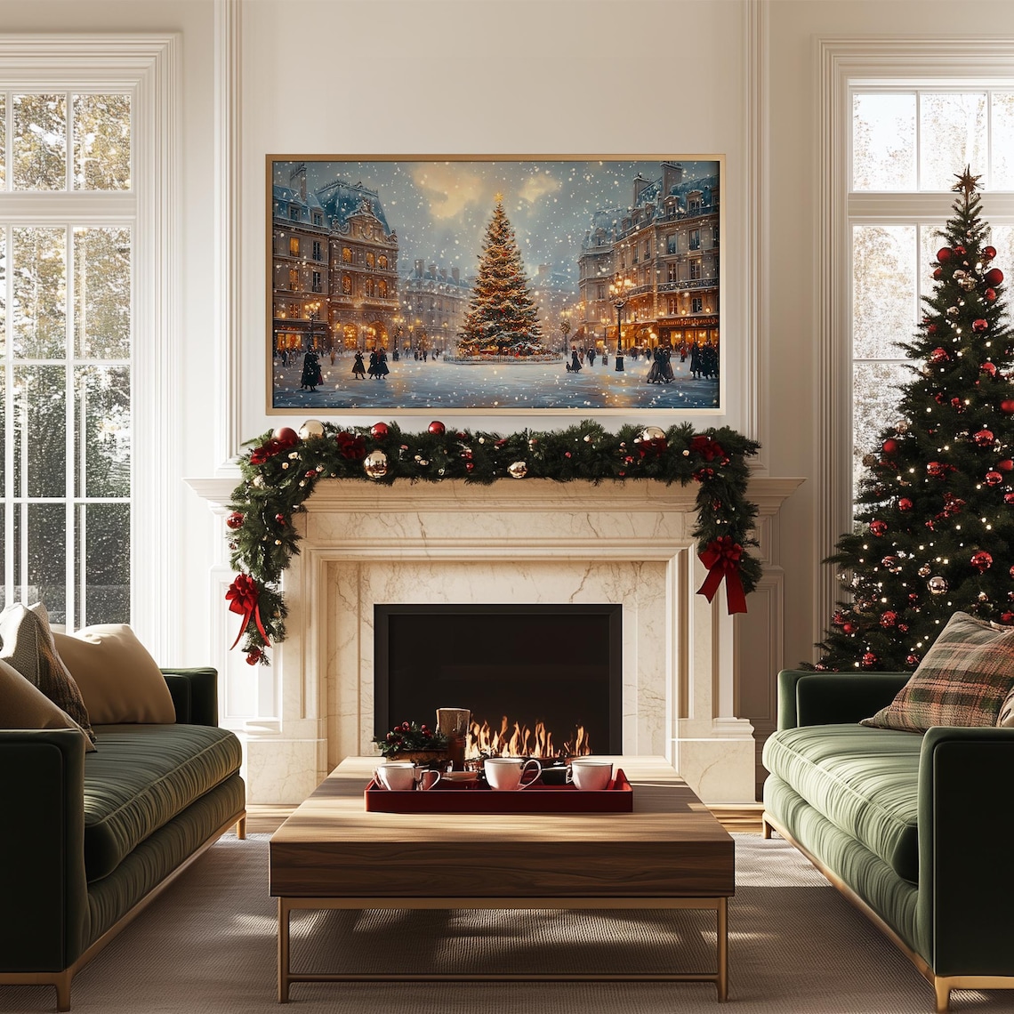 Christmas In London Vintage Holiday Art Print - Image 5