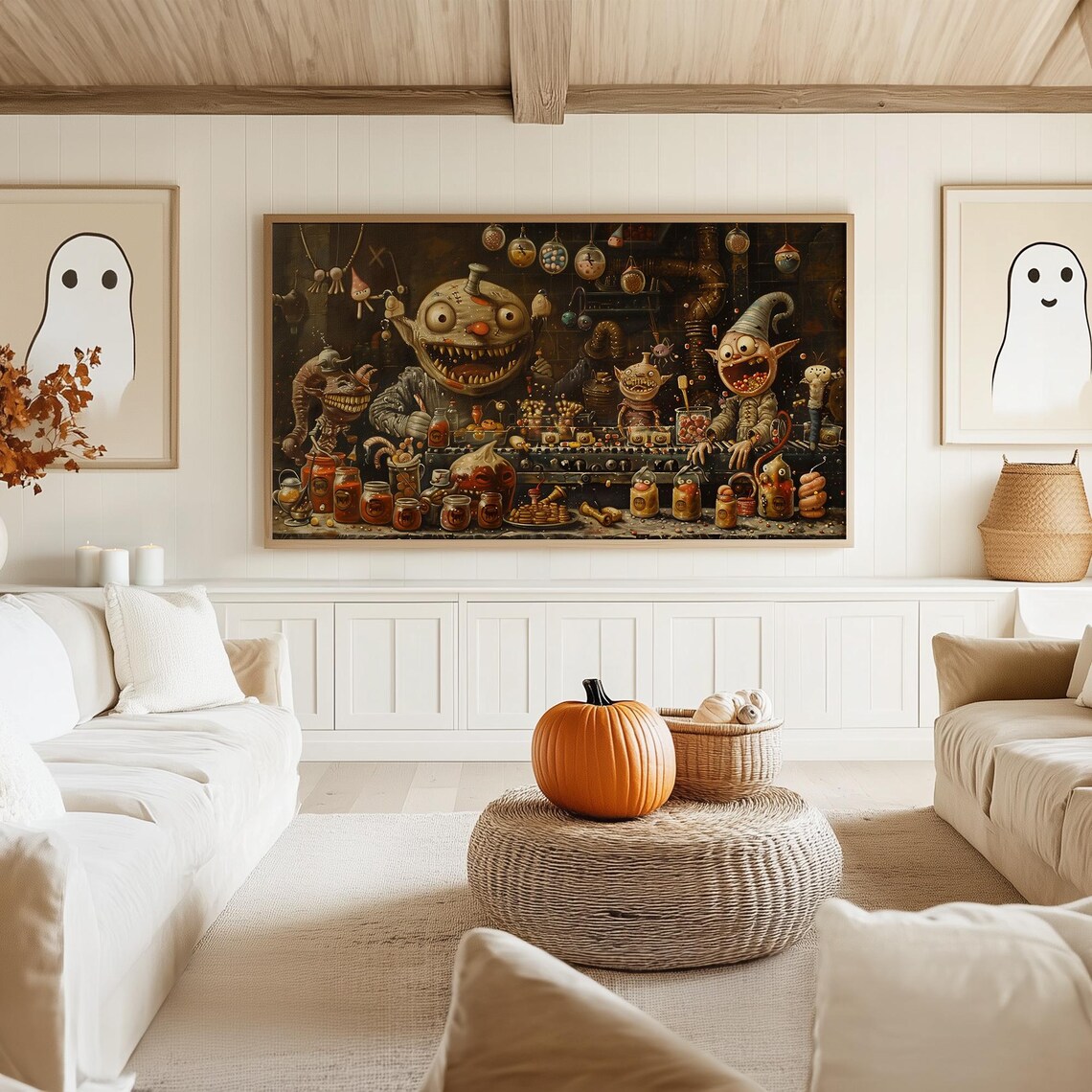 Toothy Goblin Candy Factory With Whimsical Monster Confectioners Poster - Image 5