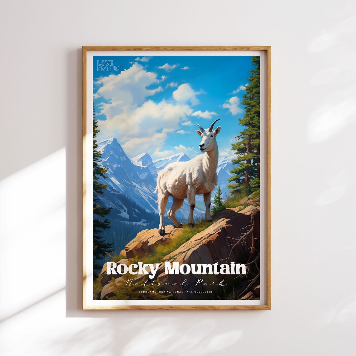 Rocky Mountain National Park Goat Art Print