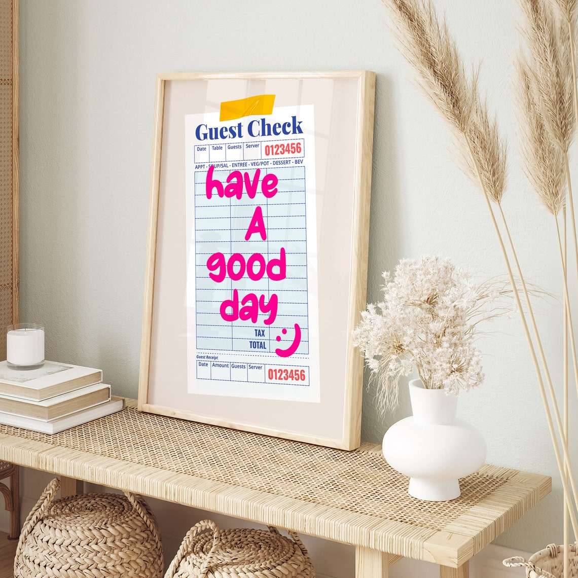 Have a Good Day Guest Check Retro Diner Receipt Funny Quote Art Poster - Image 5