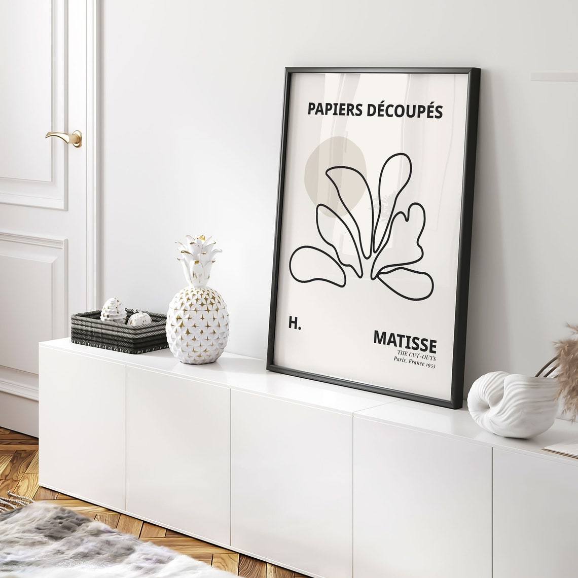 Henri Matisse The Cut Outs Black Line Leaf Outline Minimal Art Poster - Image 5
