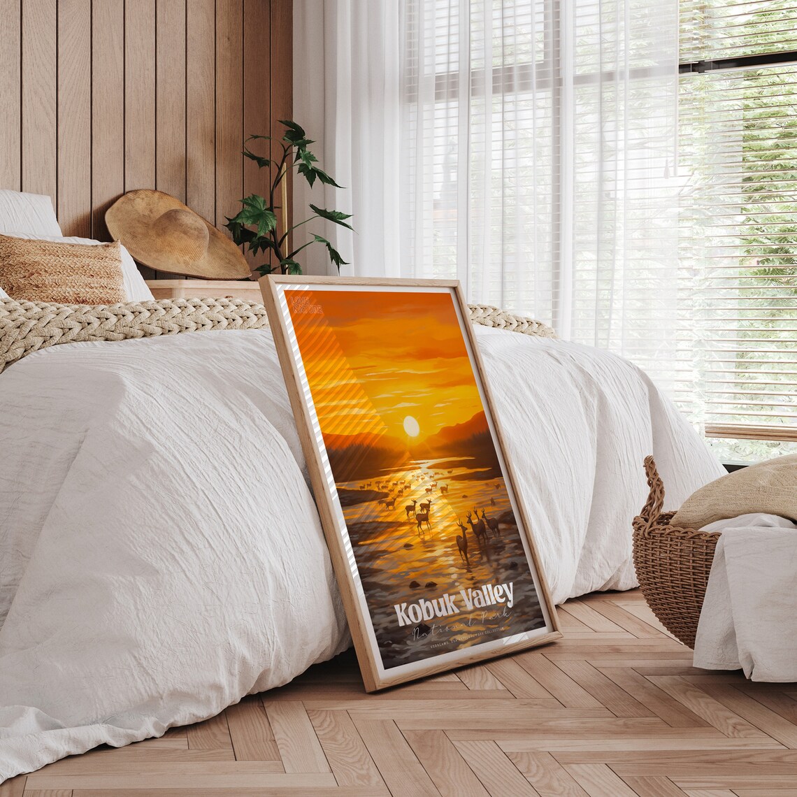 Kobuk Valley National Park Caribou Sunset Vintage Travel Poster - Image 4