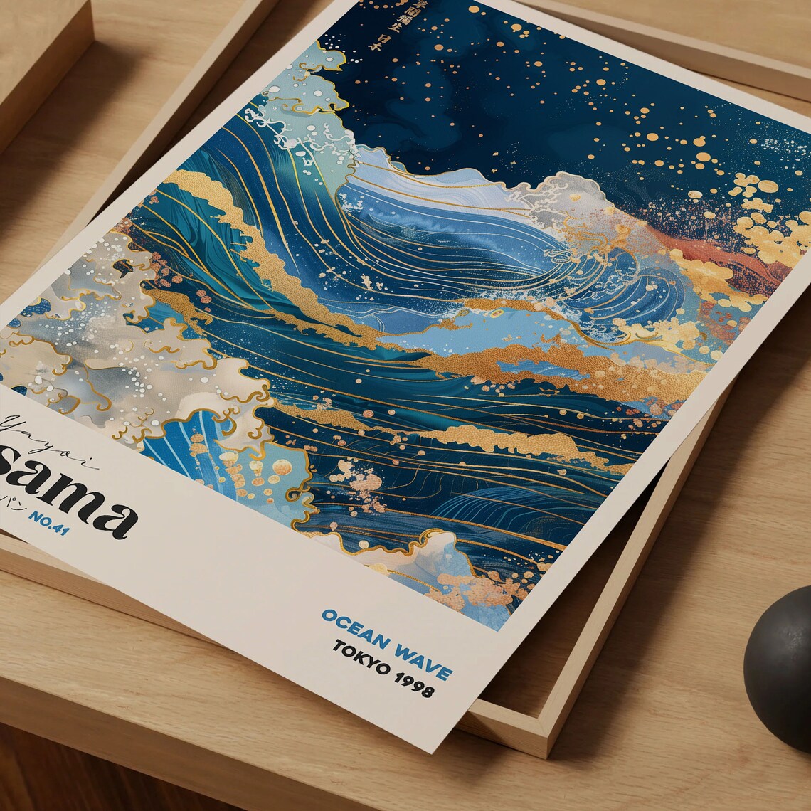 Yayoi Kusama-Inspired Ocean Wave Art Print - Image 4