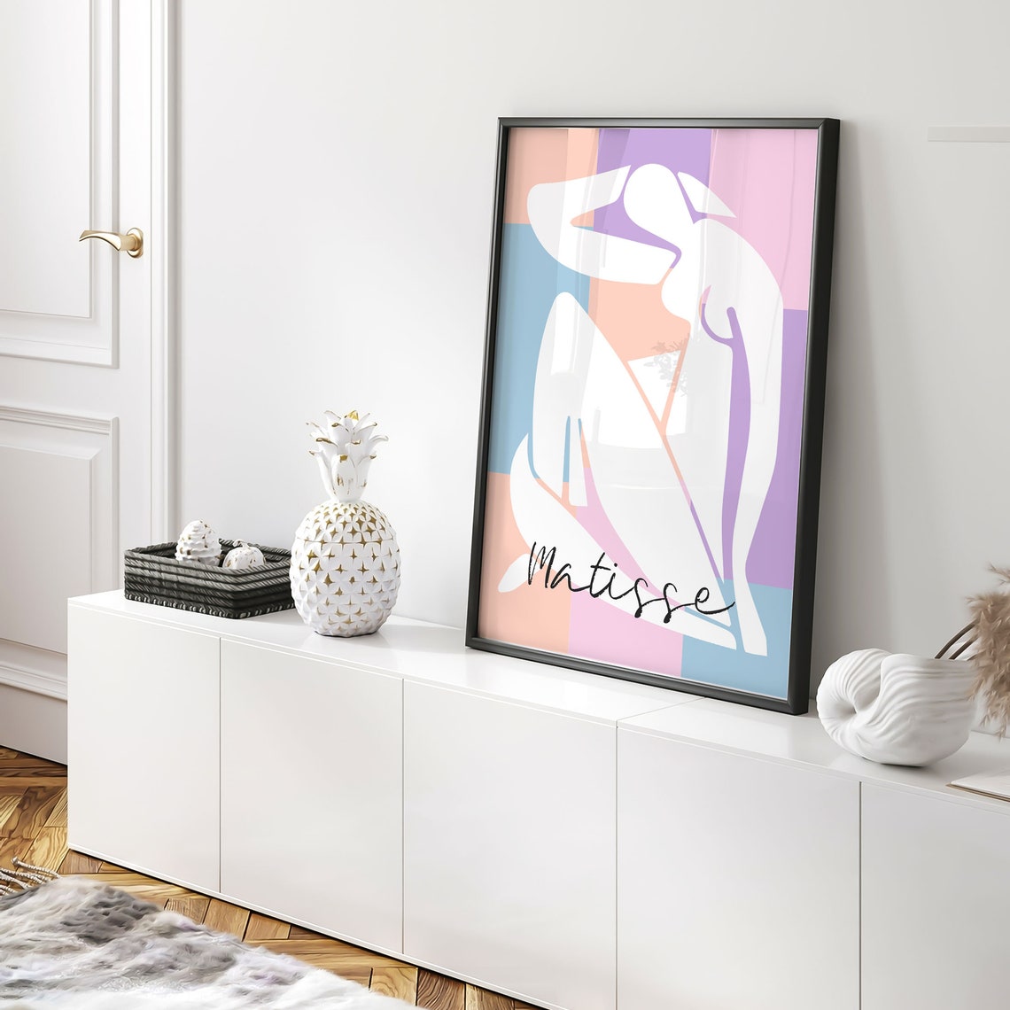 Henri Matisse Pastel Patchwork Seated Figure Colorful Art Poster - Image 4