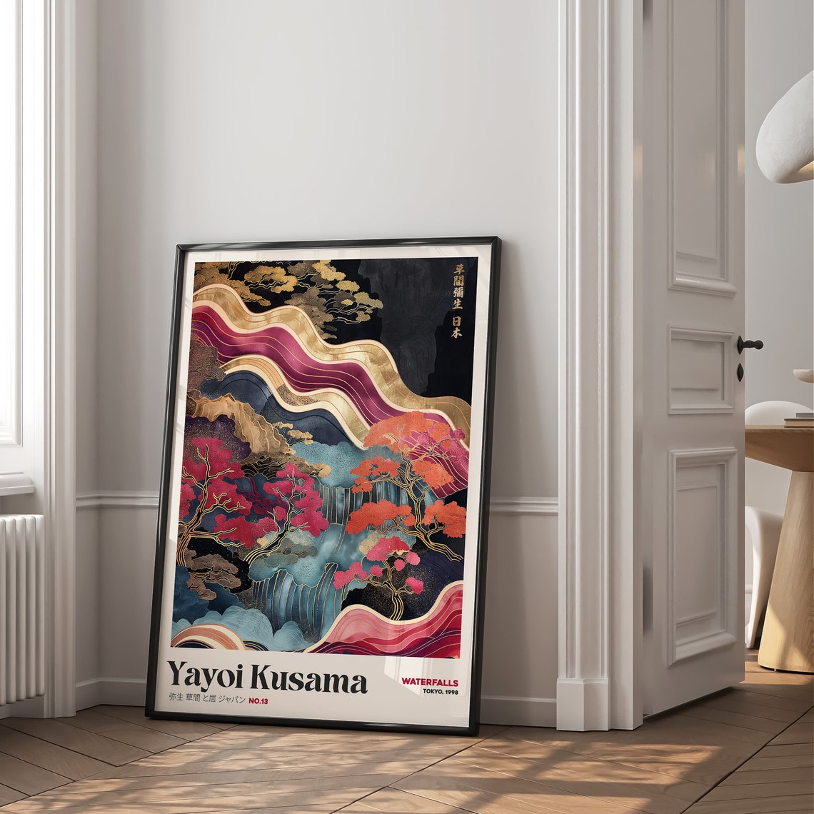 Yayoi Kusama Waterfalls Tokyo 1998 Japanese Great Wave Art Poster - Image 2