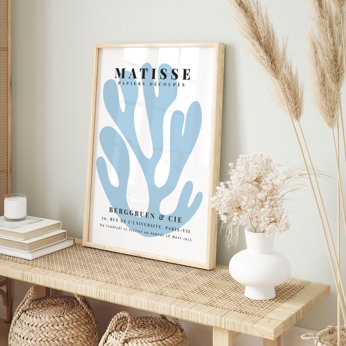 Henri Matisse Blue Coral Paper Cutout Paris Exhibition Poster