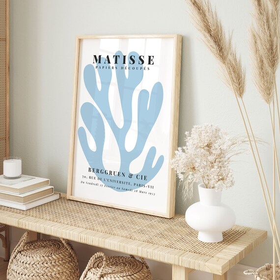 Henri Matisse Blue Coral Paper Cutout Paris Exhibition Poster