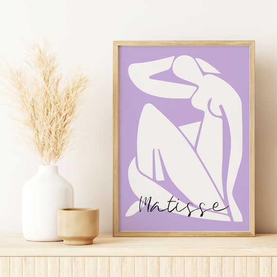 Henri Matisse Purple Seated Figure Abstract Pastel Art Poster