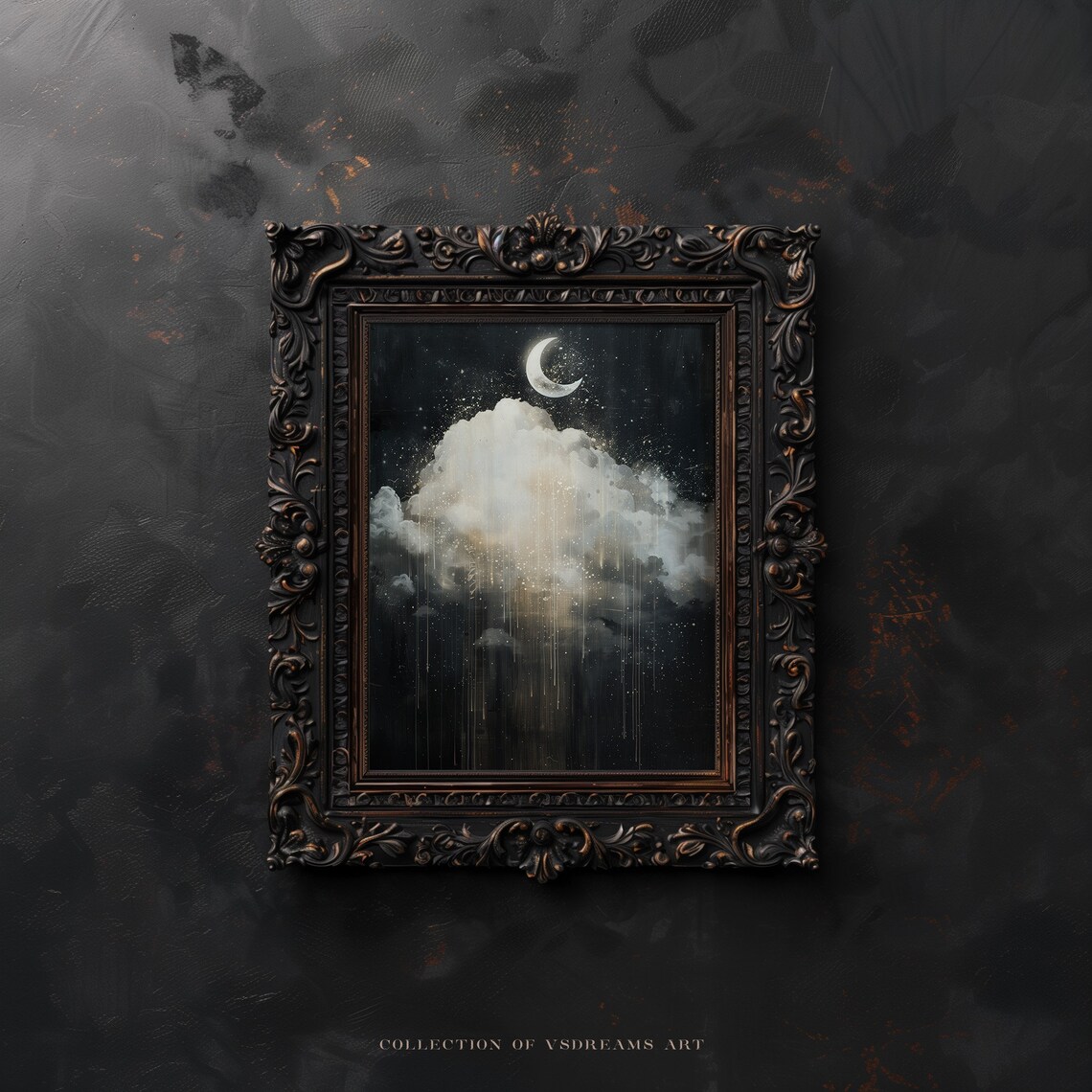 Gothic Starry Night Art Print, Dark Academia Decor - Image 5