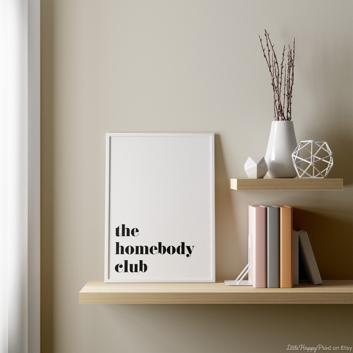 The Homebody Club Black Serif Minimalist Typography Quote Poster