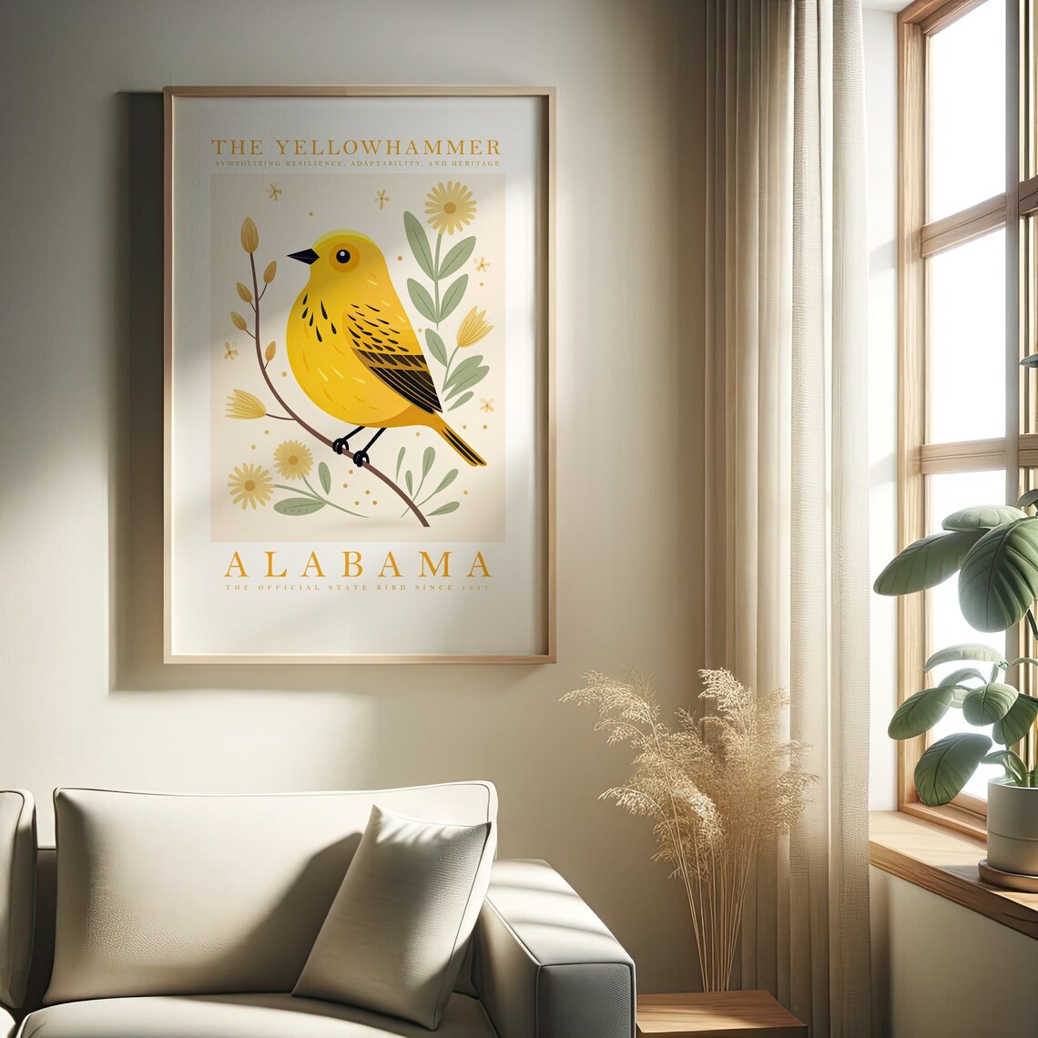 Alabama State Bird Yellowhammer Art Print