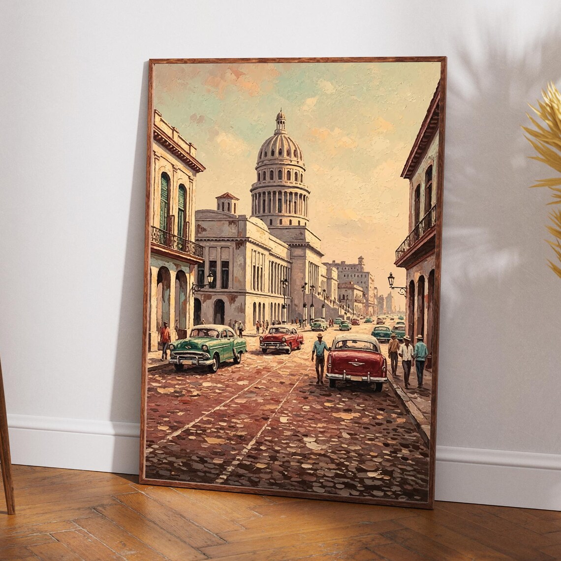 Vintage Havana Oil Painting Style Travel Poster