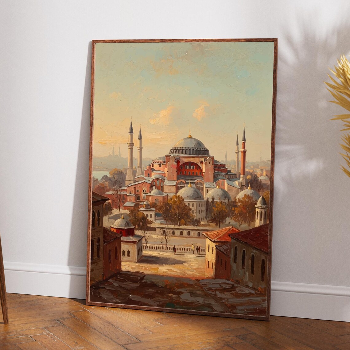 Hagia Sophia Istanbul Vintage Matte Oil Painting Style Landmark Poster
