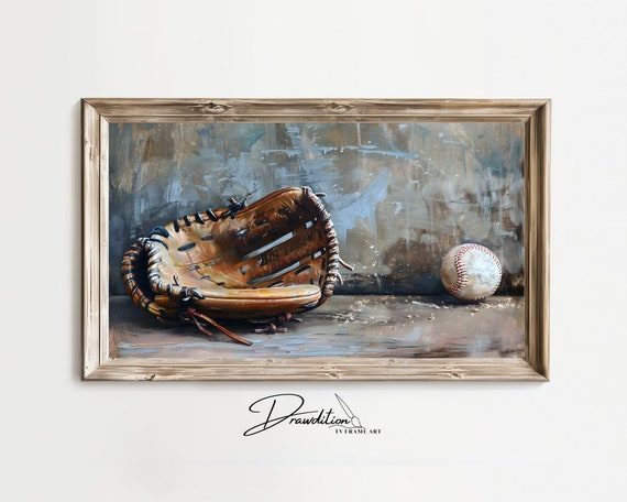 Frame Tv Art Baseball Frame Tv Art Baseball Mitt Frame Tv Art Baseball Painting In Frame Tv Art Baseball Player Art