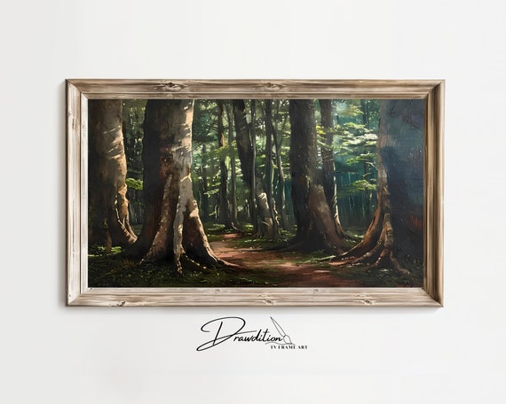 Frame Tv Art Rainforest Frame Tv Art Forest Painting Frame Tv Art Tropical Tree Art Frame Tv Art Rainforest Painting