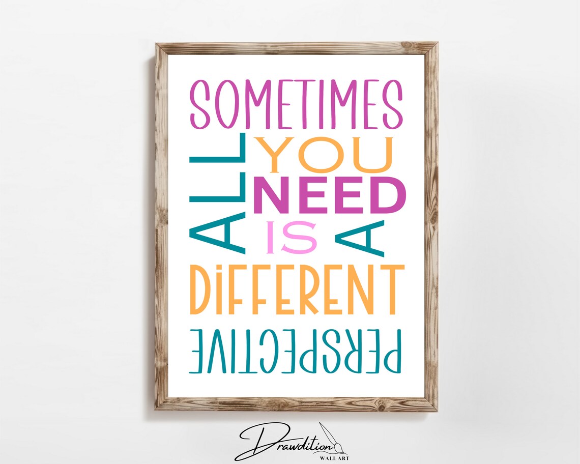 Change Your Perspective, Inspirational Quote Poster