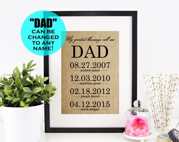 Fathers Day Gift From Daughter Personalized Gifts For Dad Gifts From Daughter Dad Birthday Gifts For Dad Father Daughter Gift For Him Art