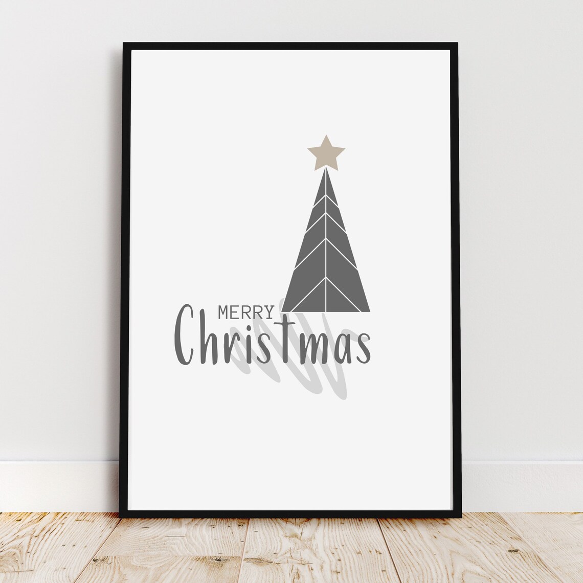 Merry Christmas Scandinavian Poster Print