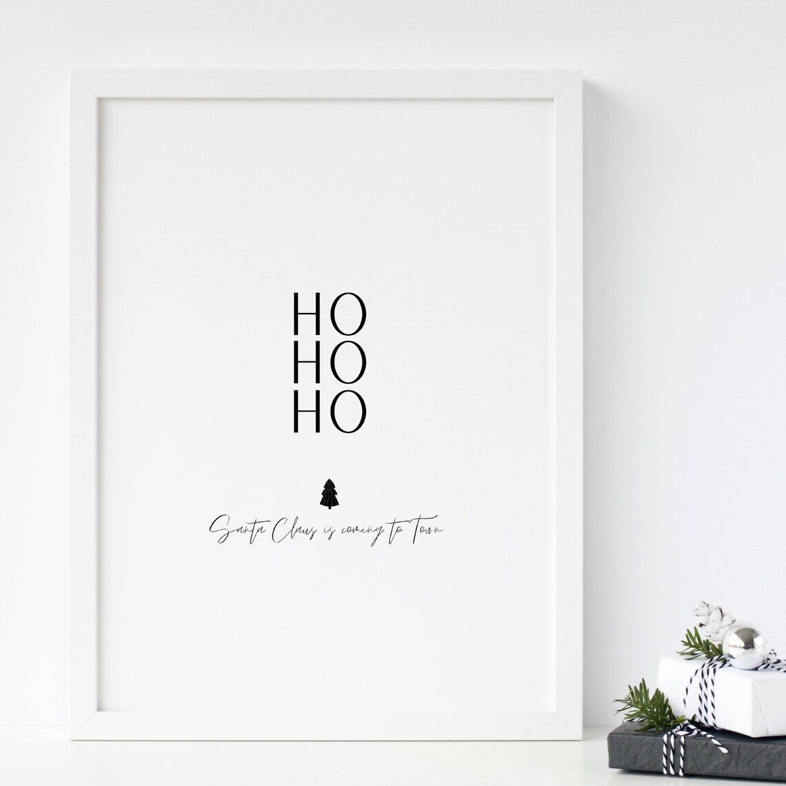 Ho Ho Ho Santa Claus Christmas Poster, Nordic - Image 4