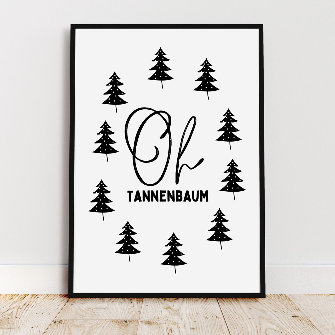 Christmas Tree Decorative Poster, Christmas Time