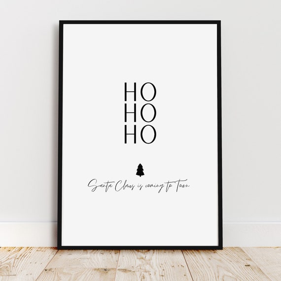 Ho Ho Ho Santa Claus Christmas Poster, Nordic