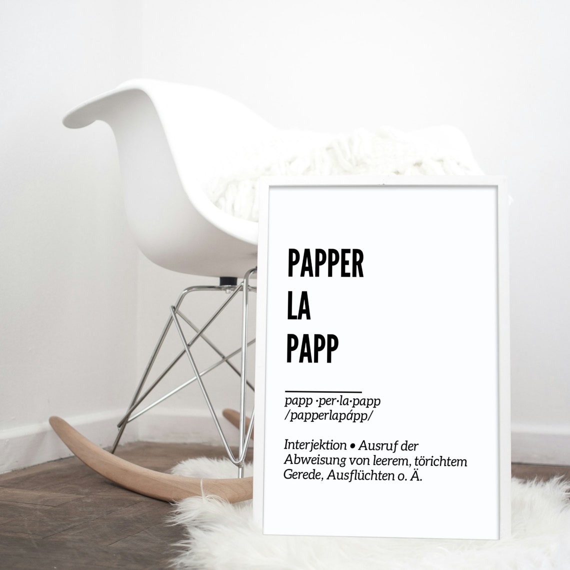 Papperlapapp German Dictionary Definition Funny Word Quote Poster - Image 3