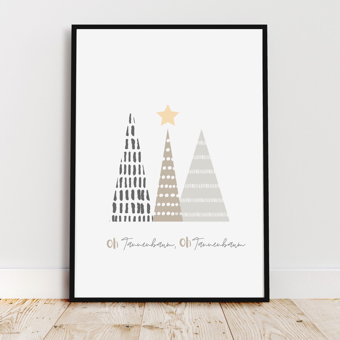Christmas Tree Decorative Poster, Holiday Wall Picture