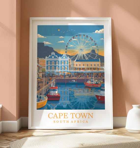 Va Water Front Cape Town South Africa Travel Home Decor Location Wall Art Poster Table Mountain