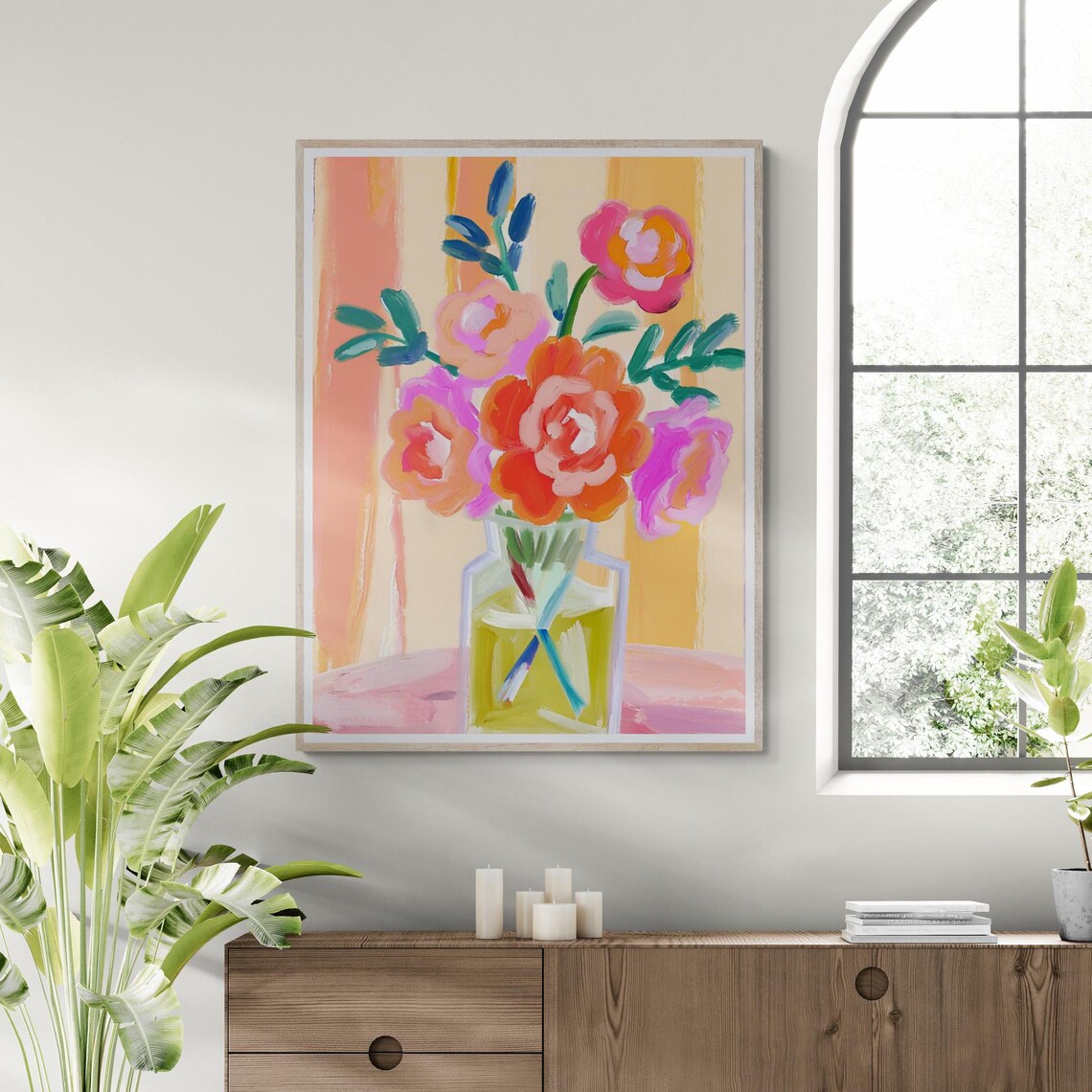 Floral Art Flower Market Flowers Poster Art Print Abstract Painting Floral Vase Painting - Image 4