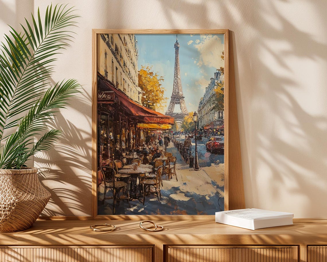 Parisian Street Art Painting Paris Art Abstract Floral Print French Art Decor Parisian Street Print Henri Matisse Flower Market