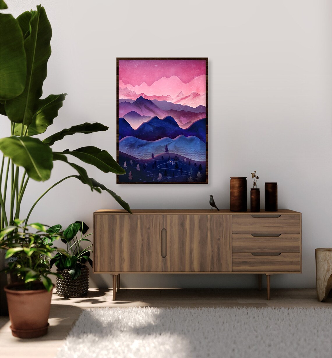 Mountain Landscape Art Print, Home Decor Poster - Image 4