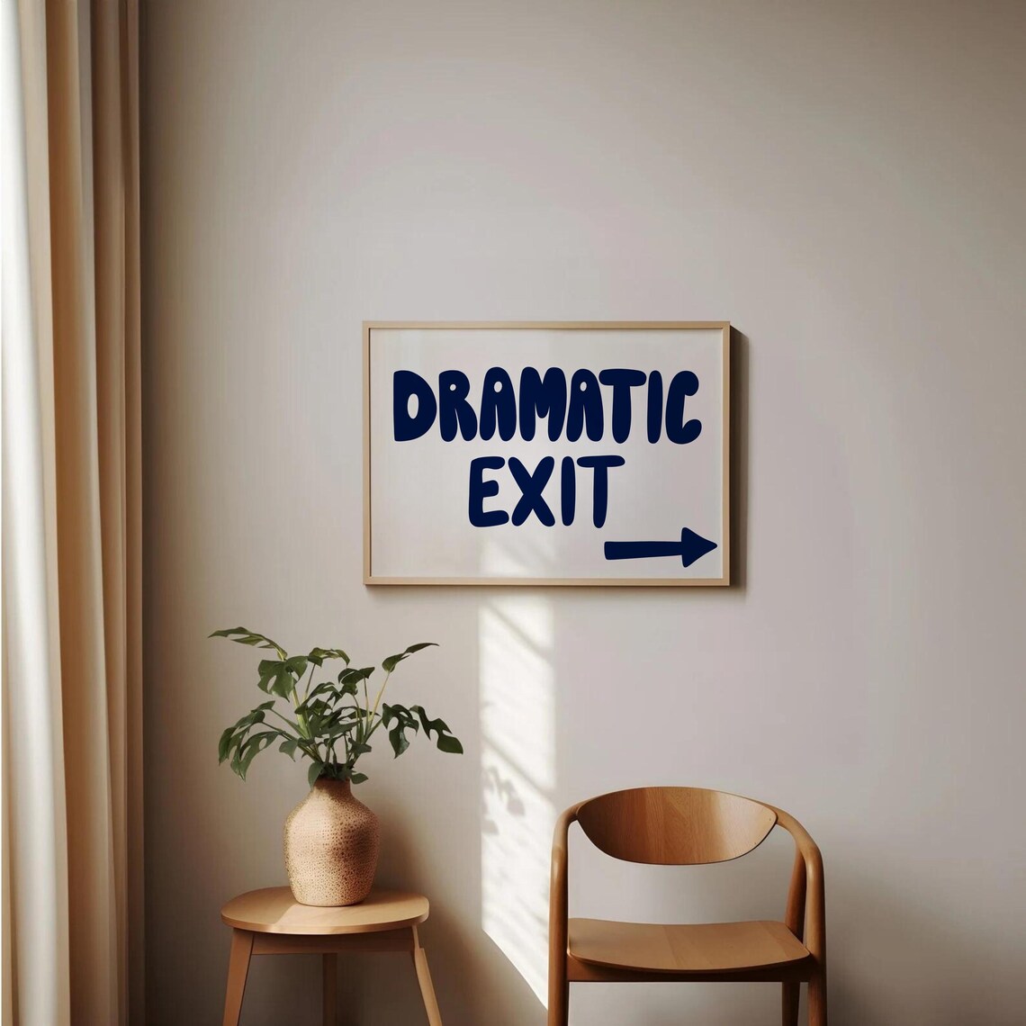 Dramatic Exit Door Sign Funny Office Decor Art Print - Image 2
