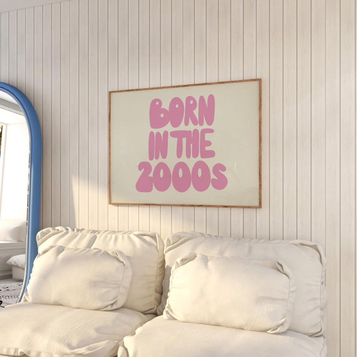 Born In The 2000s Pink Bubble Letter Y2K Nostalgia Dorm Poster - Image 3