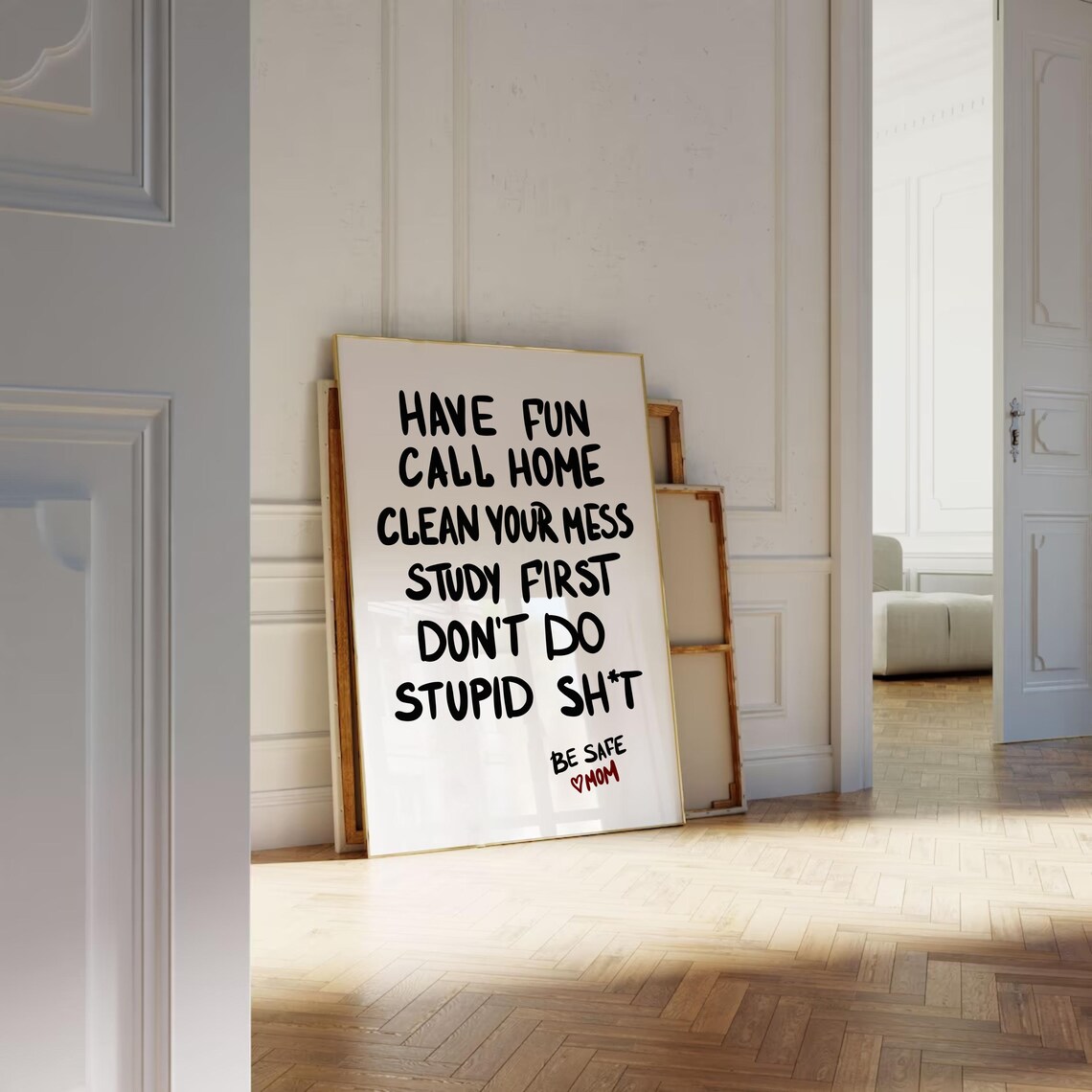 Dorm Rules Decor College Quote Art Print - Image 2