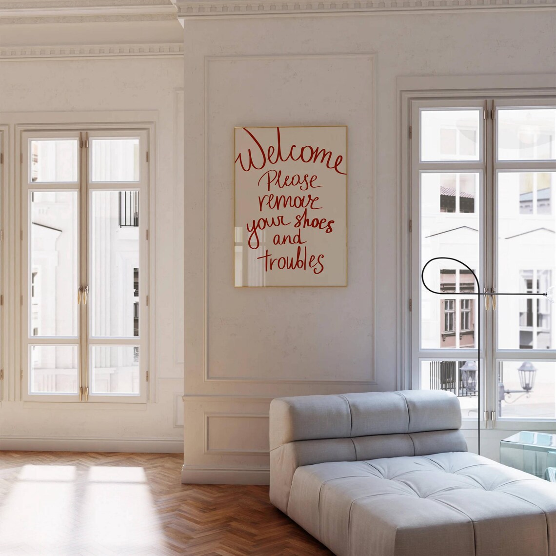 Shoes Off Sign Funny Entryway Retro Art Print - Image 2