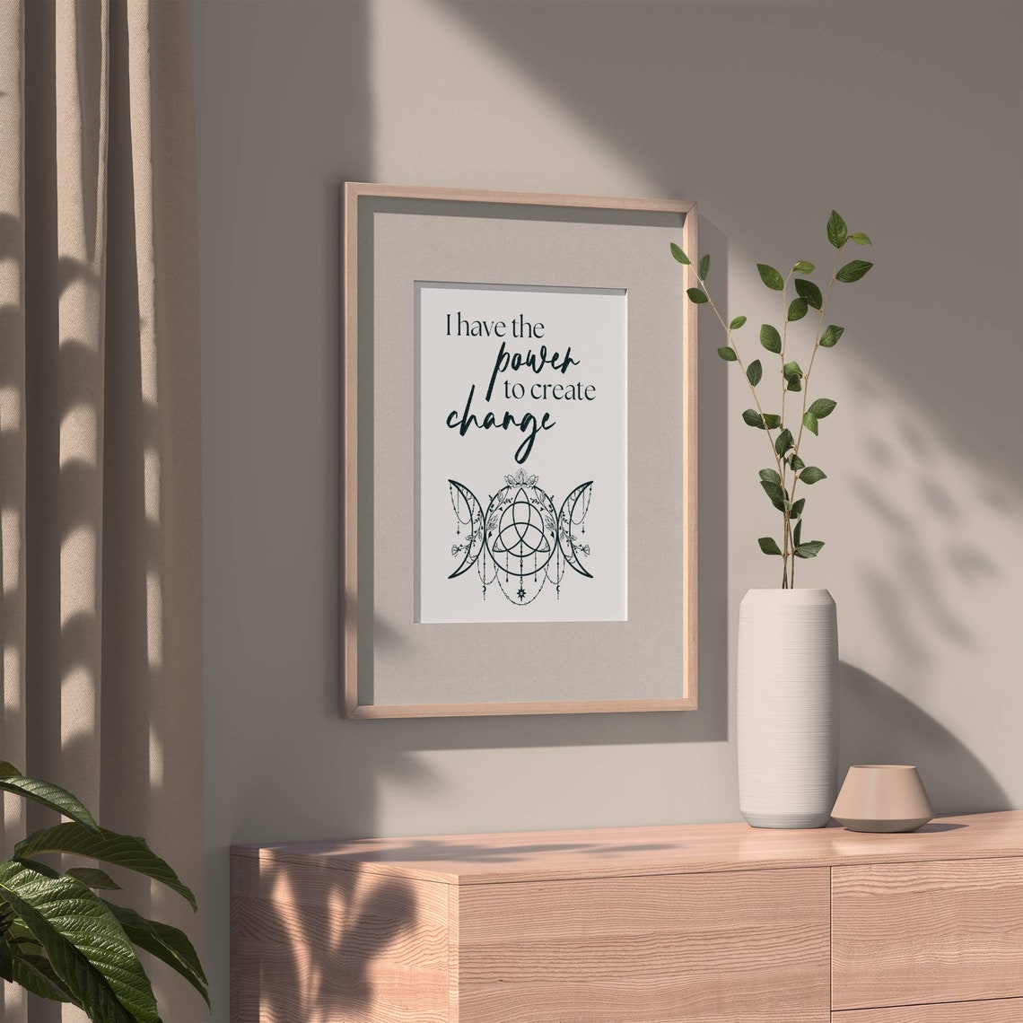 Power to Create Change Triple Moon Triquetra Witchy Spiritual Poster - Image 4