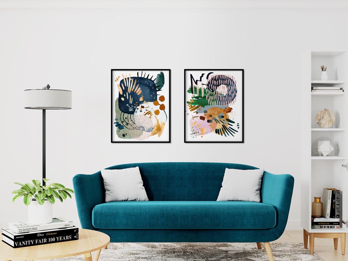 Abstract Maximalist Wall Art Print, Colorful Decor - Image 3