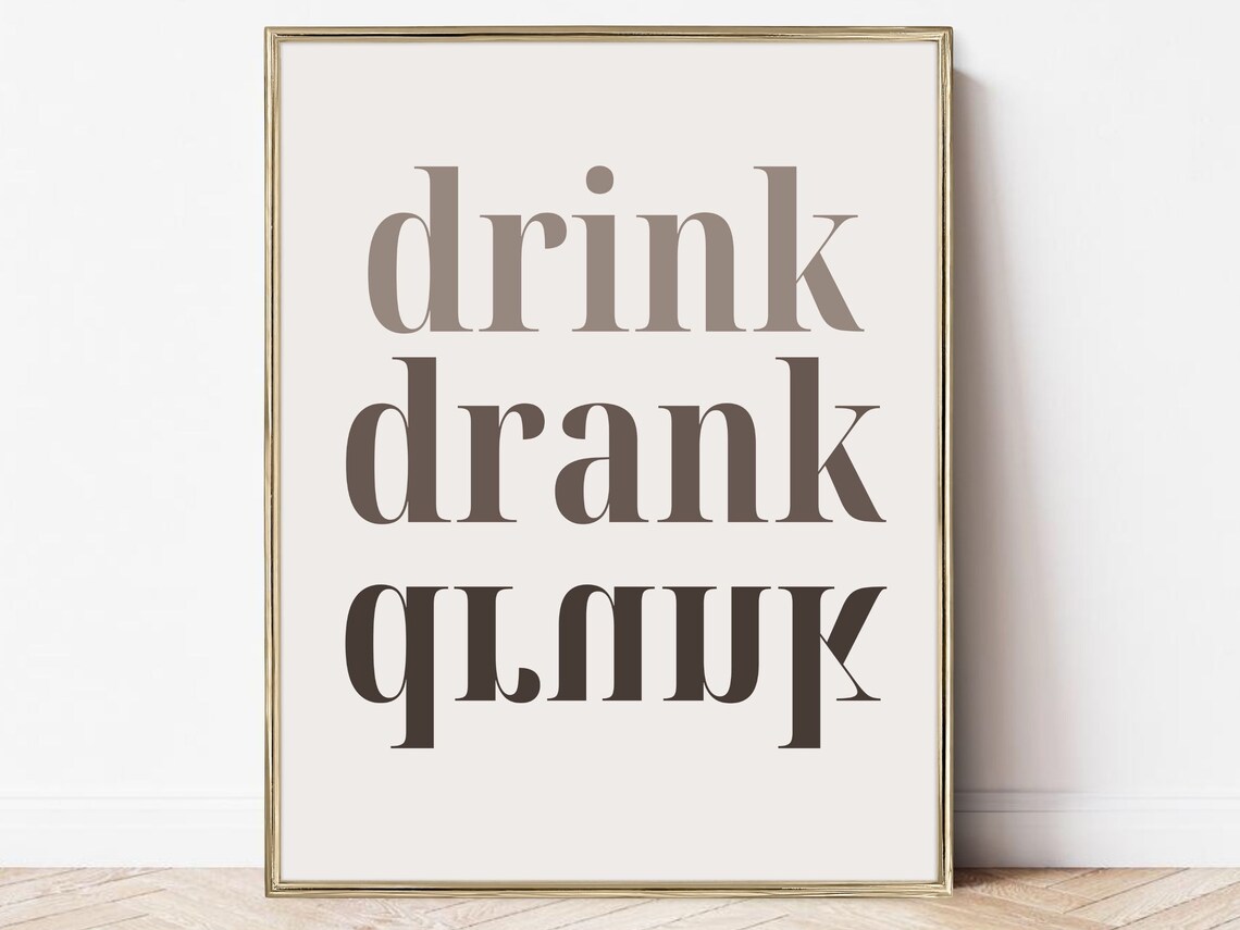 Home Bar Drink Drank Drunk Modern Wall Art Print