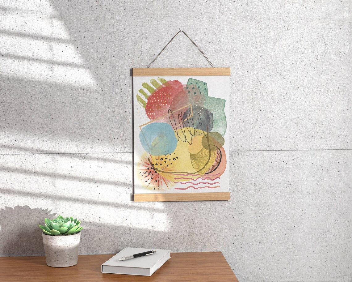 Abstract Maximalist Art Print, Colorful Decor - Image 4