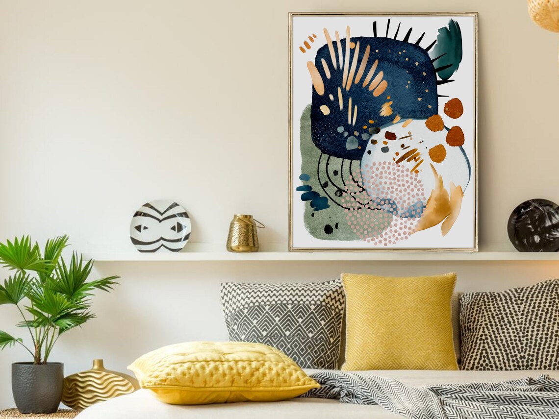 Abstract Maximalist Wall Art Print, Colorful Decor - Image 4