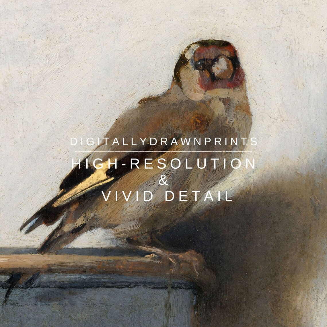Vintage Bird Art Print, Moody Still Life - Image 2