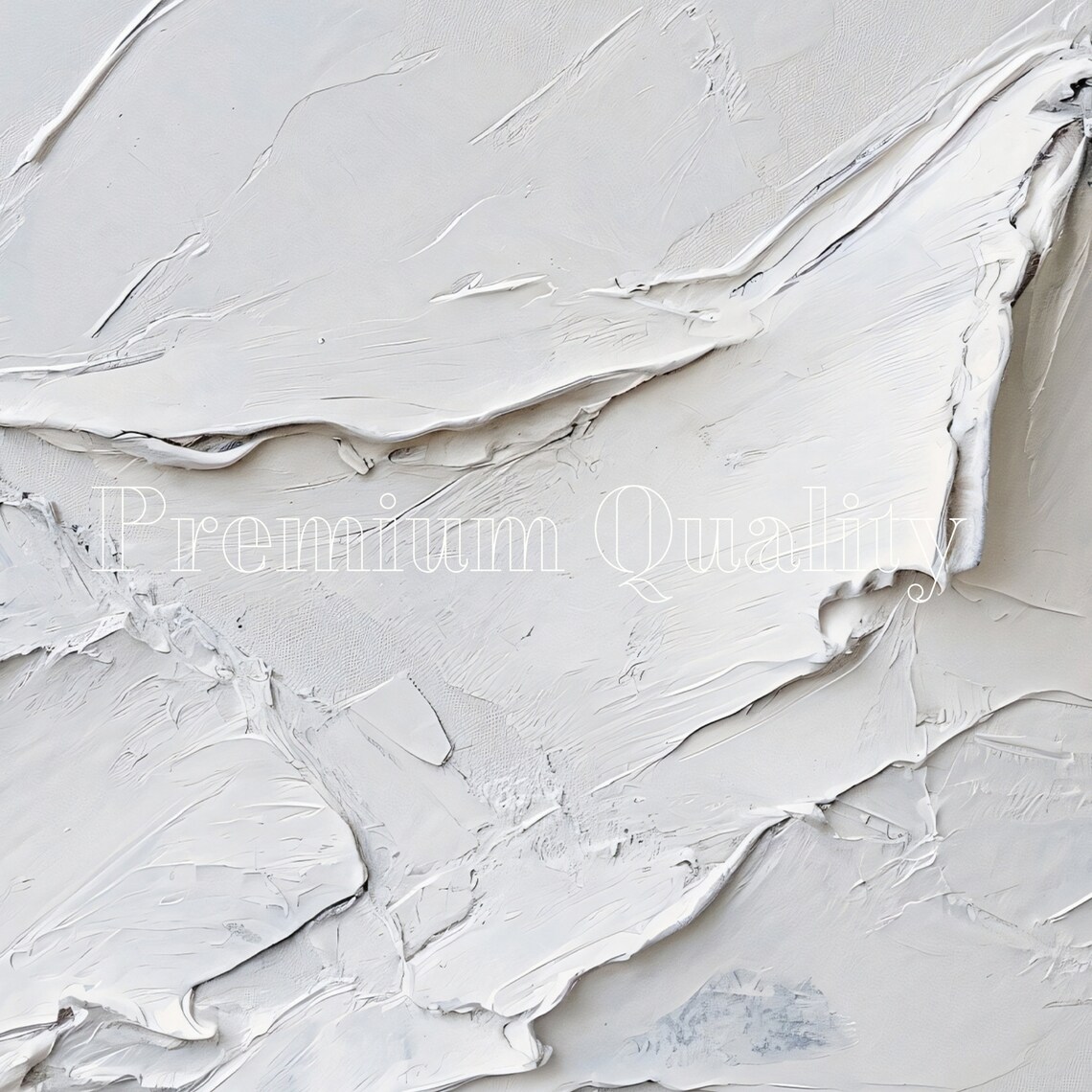 Minimalist White Abstract Mountains 3D Textured Frame TV Art Print Decor - Image 2